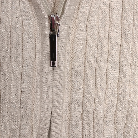 Chaps women's zippered 3/4 sleeved sweater size large - Picture 3 of 11